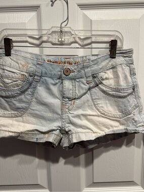 Hydraulic Light Blue Washed Denim Shorts